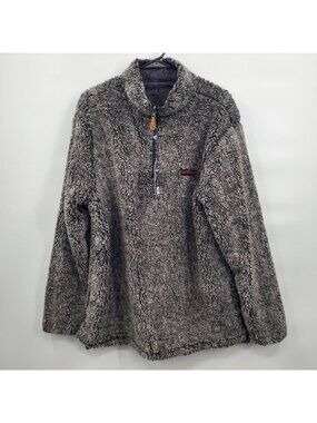 USA PALM Reversible Sherpa 1/4 Zip Sweater Top Men Size Large NWT Long Sleeve